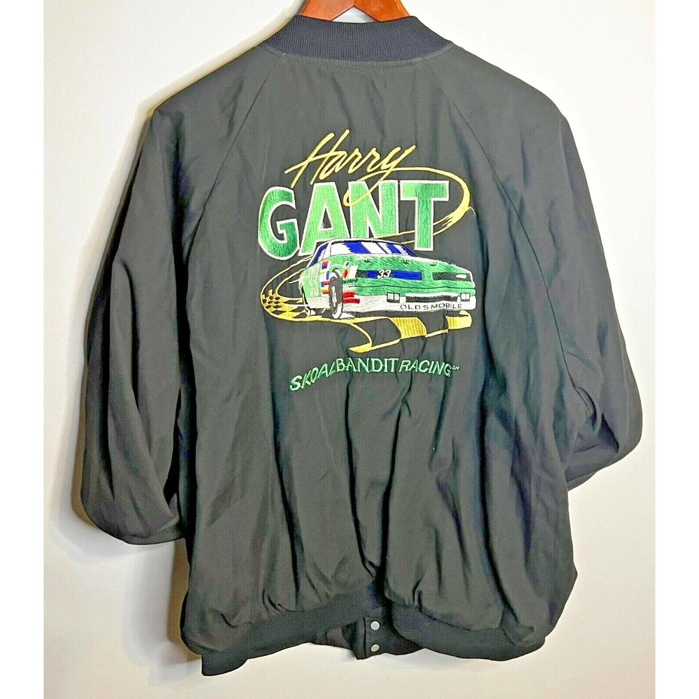VTG Harry Gant Bridgeport XXL Snap Button Jacket Made in USA Embroidered SKOAL